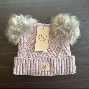 NWT | Funky Junque | Faux Fur Pom Pom Knitted Winter Hat | Size: Baby